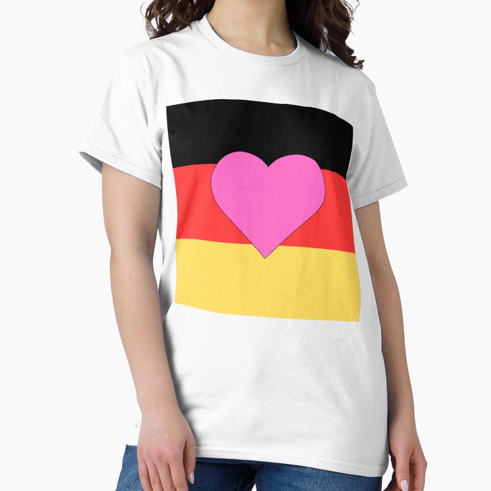 Pink heart on German flag by madkiitten