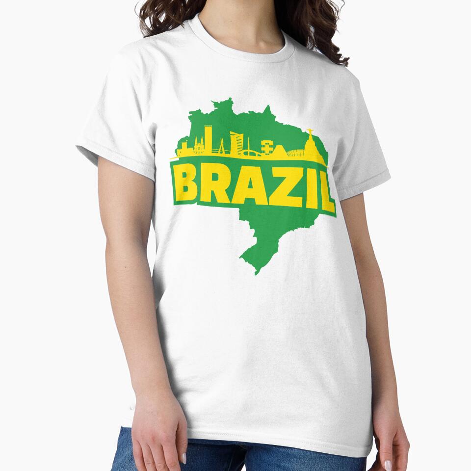 Brazil Map and Skyline by UNK-Fatigues
