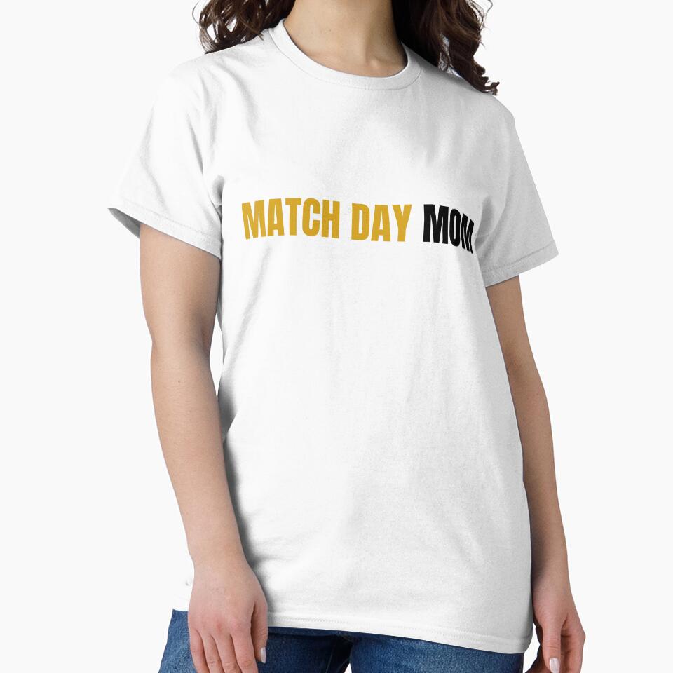 Match Day Mom Soccer Shirt for Football Moms by PlayTrackCo