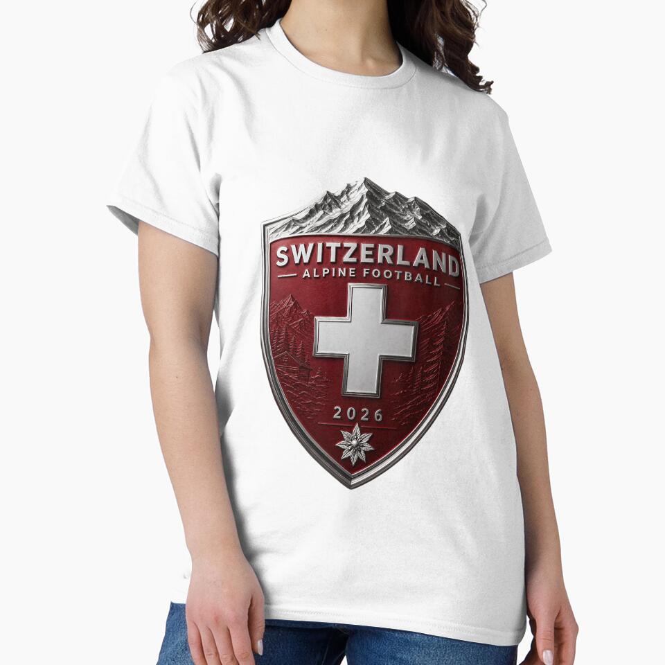 Switzerland Football Crest, Alpine Soccer Emblem by Jandedan