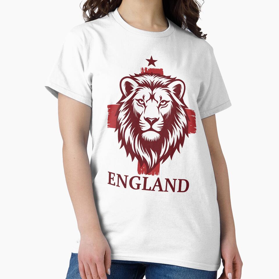 England Patriotic Lion Crest | St George Cross Football by dudelinart