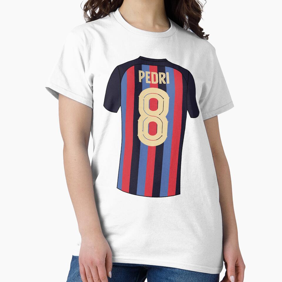 Pedri Barcelona football jersey number 8 by Justtrendytees