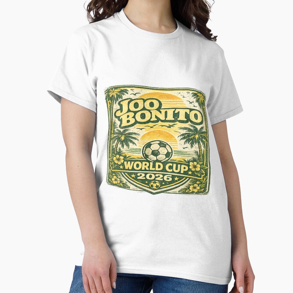 Jogo Bonito World Cup 2026 Retro Vintage Football Fan T-Shirt by ArthUpscale