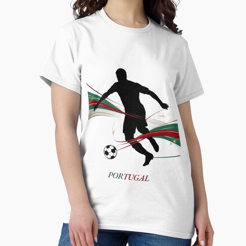 Dynamic Portugal Soccer Player Silhouette Graphic by PMTaurus