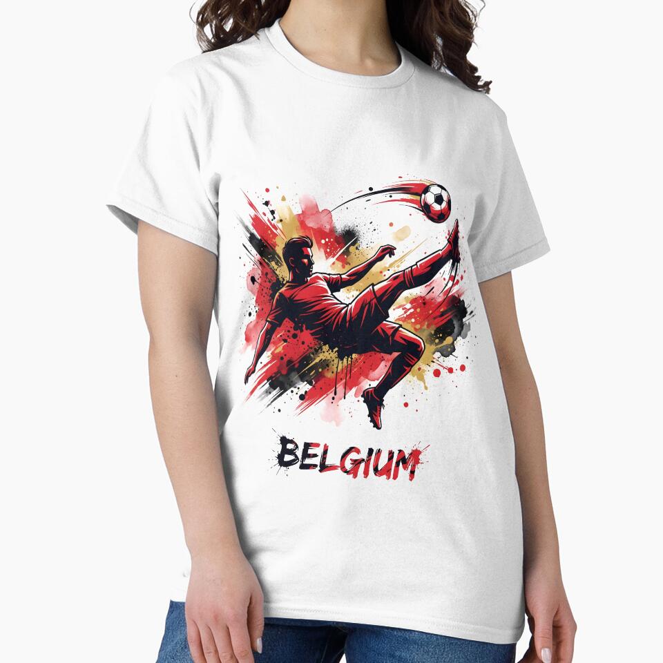 Belgium Soccer Fan T-Shirt | Red Black Football Pride Tee | Belgian Fan Gift 2026 by 3ac-Arts