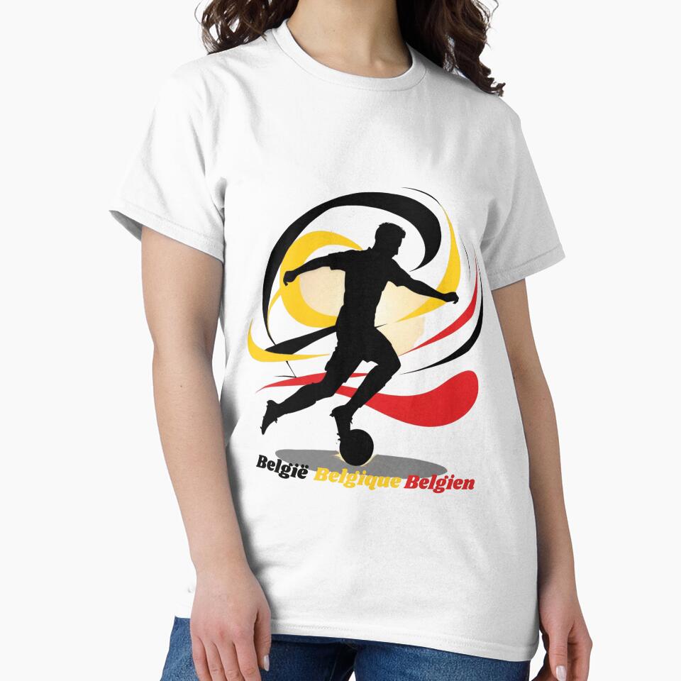 Dynamic Belgium Soccer Player Silhouette National Art by PMTaurus
