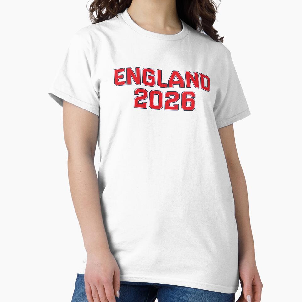 England 2026 World Cup (Red with White & Navy Outline) by STUDIO-72