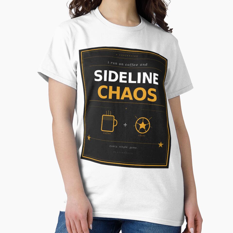 Sideline Chaos I Run On Coffee and Soccer — Funny Sports Parent Shirt by PlayTrackCo