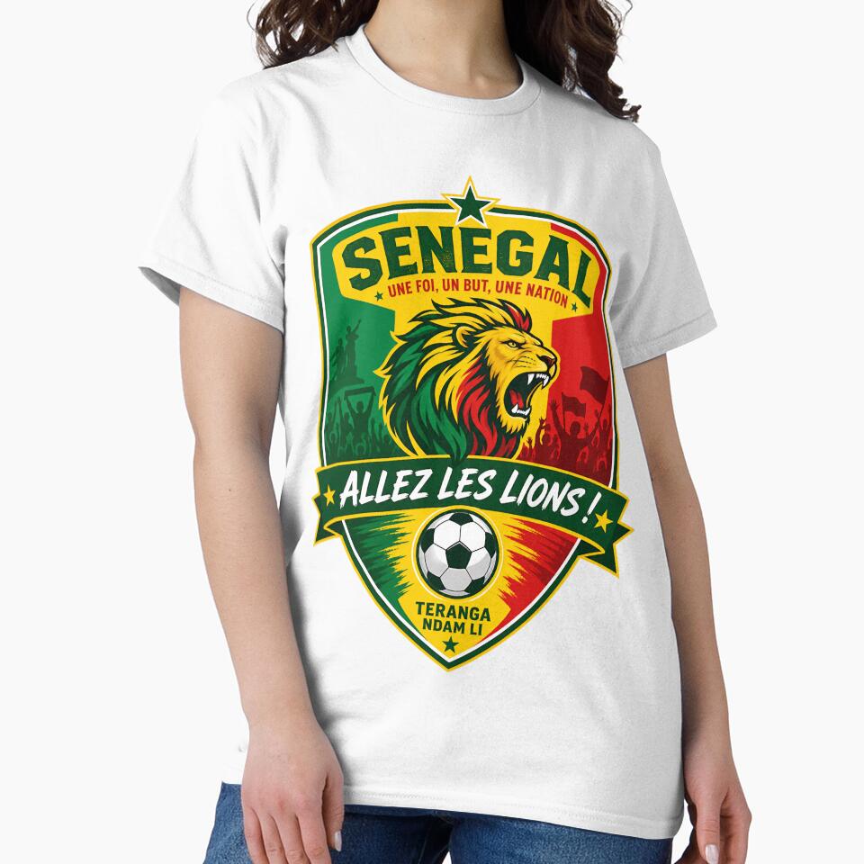 Senegal Football Fans Emblem — Green, Yellow & Red Vector Badge Design by Jandedan