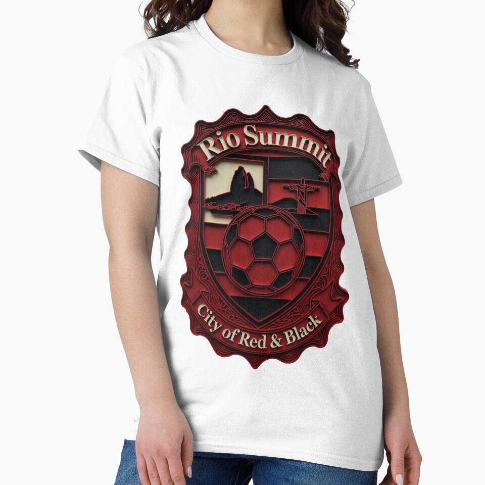 Flamengo Rio Flame T-Shirt, Scarlet Summit Heritage Mug, Brazilian Football Pride Gift by YMLux