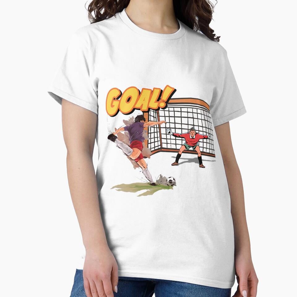 Vintage Comic Style Soccer Goal Graphic by E20STUDIO