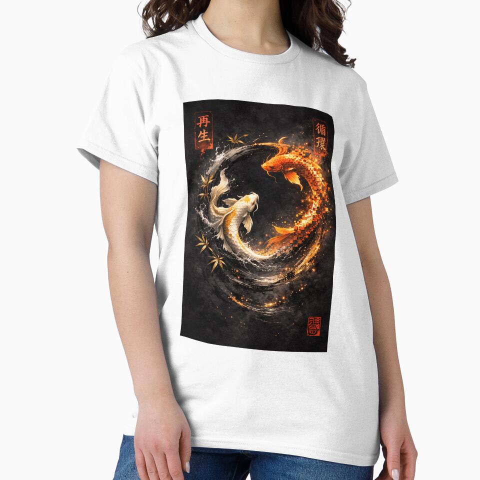 Eternal Balance – Fire & Water Koi by VireonTees