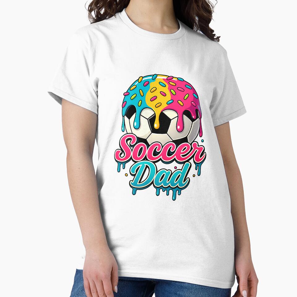 Retro Soccer Dad Daddy Father Happy Fathers Day Men Guys by diyoor