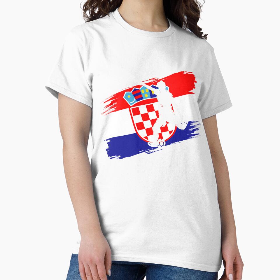 Croatia Flag Football Soccer Fan Jersey by xtocky