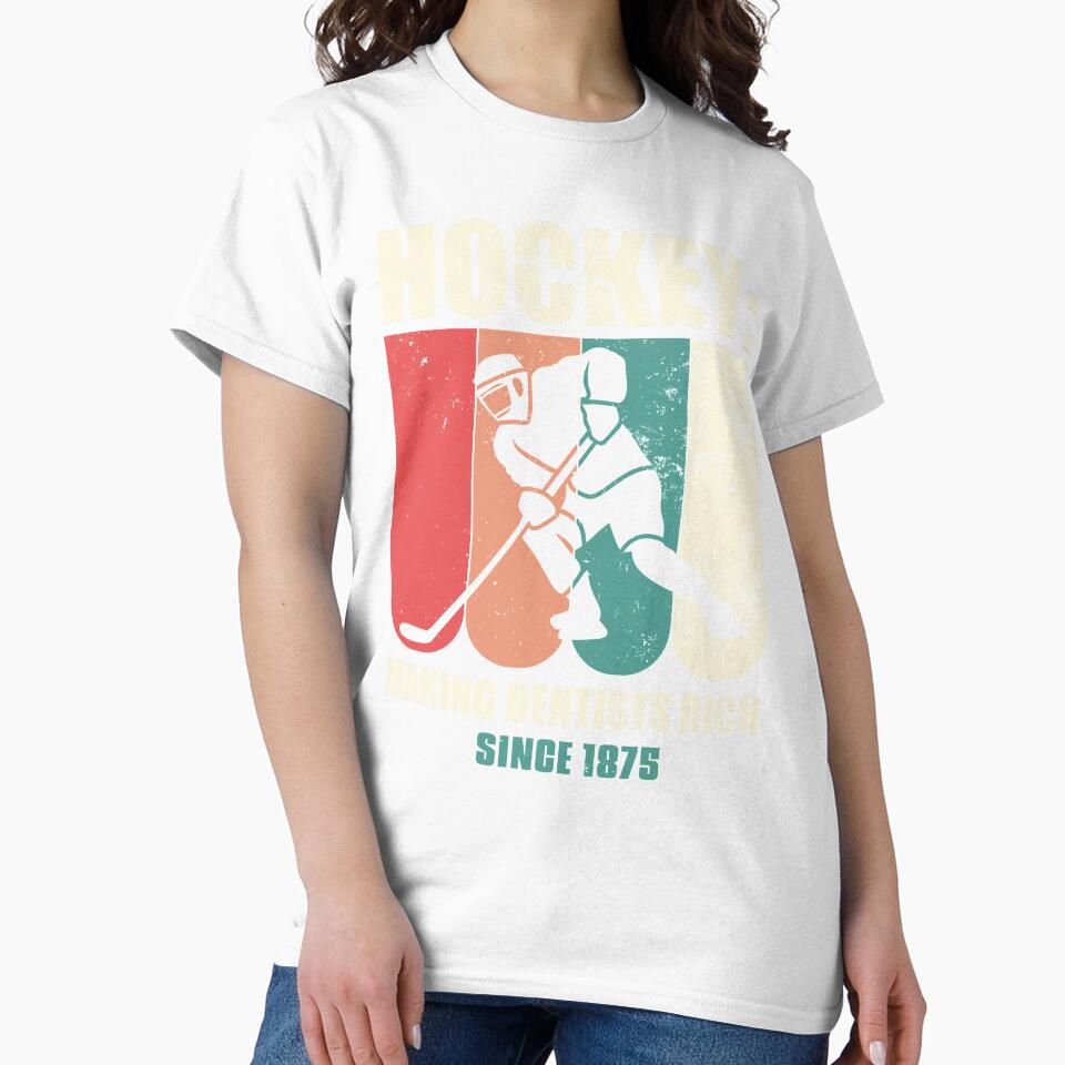 Funny Ice Hockey Player Making Dentists Rich Sine 1875 Gift by tomtomd