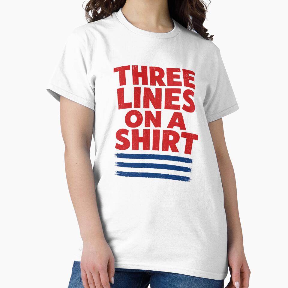 Three Lines On A Shirt Funny Football Fan Parody Retro Sports Design by UrbanKangaroo