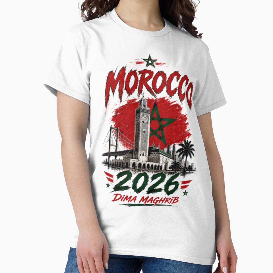 Dima Maghrib 2026 Moroccan Football Pride Retro Streetwear Design by happyshirt27