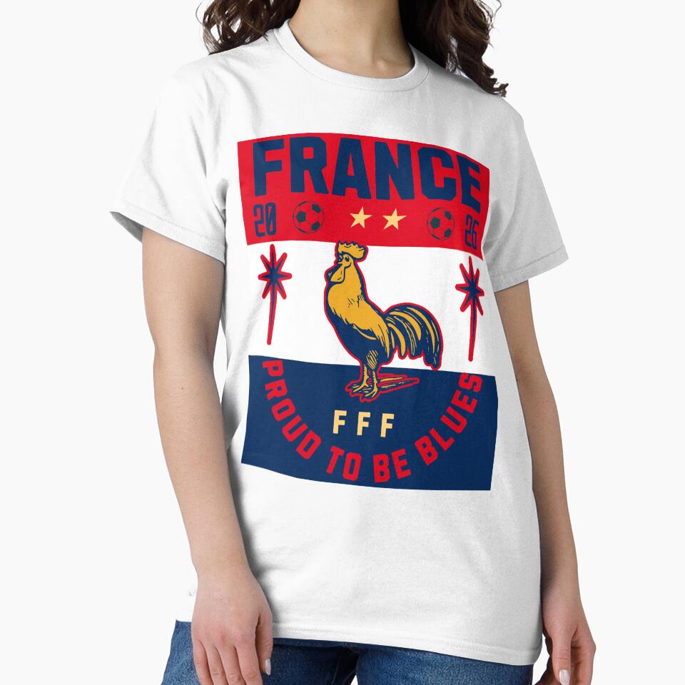 France Football 2026 Vintage Rooster Soccer Fan Design by Abaseen