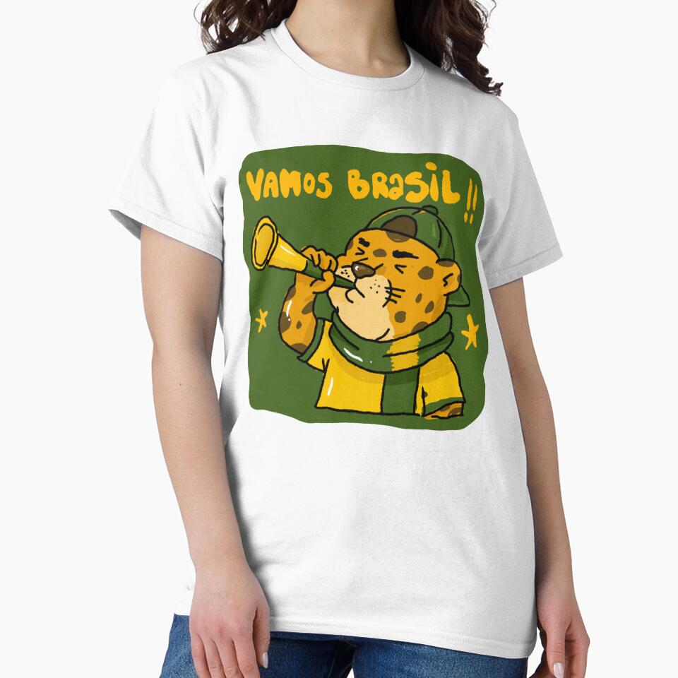 Awkward Animal Hat Club – Vamos Brasil! | Cute Leopard Football Fan Sticker by chupichapa