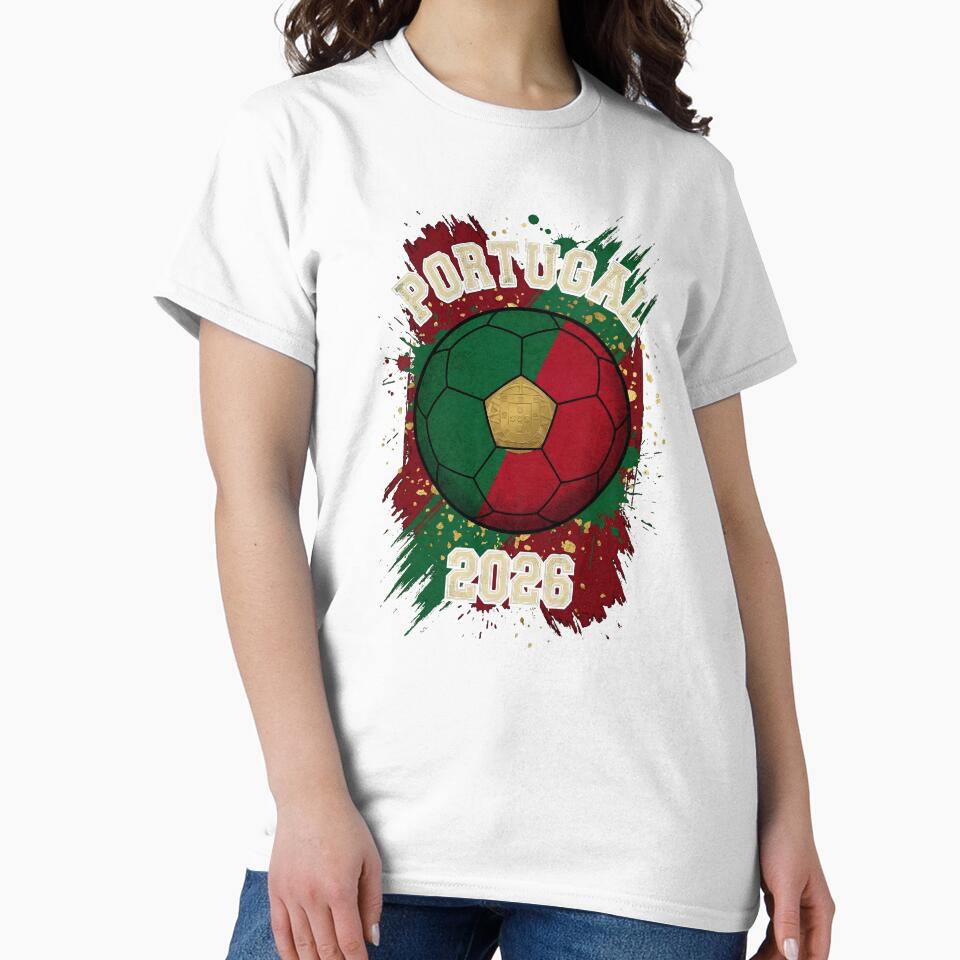 Portugal 2026 Soccer - Paint Splash Flag Ball by Imaginationbeyond