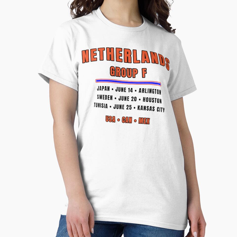 Netherlands Football Fixtures T-Shirt – Group F Schedule Shirt by The Hairy Melon