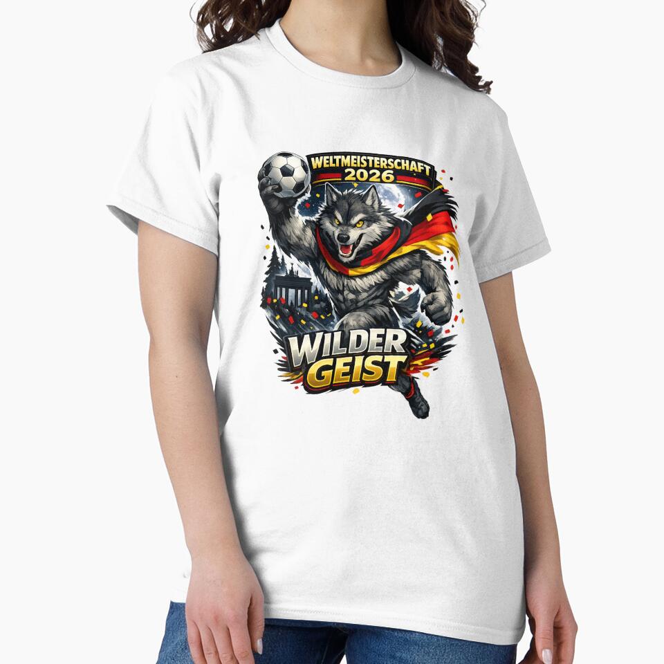 German Wolf Football Fan Shirt by Retro Arabica