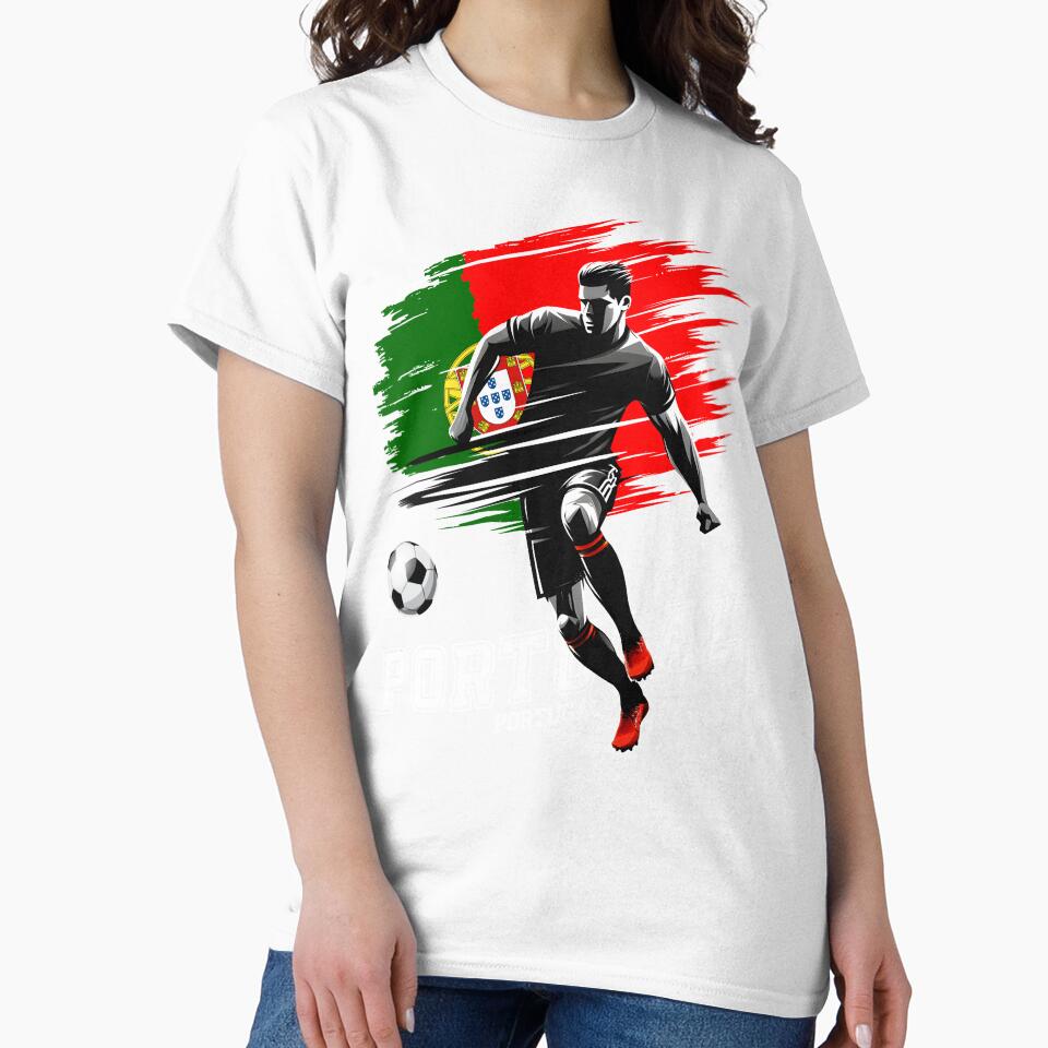 Football Soccer Portugal Portuguese Flag Banner Player by Infinitee8hirts