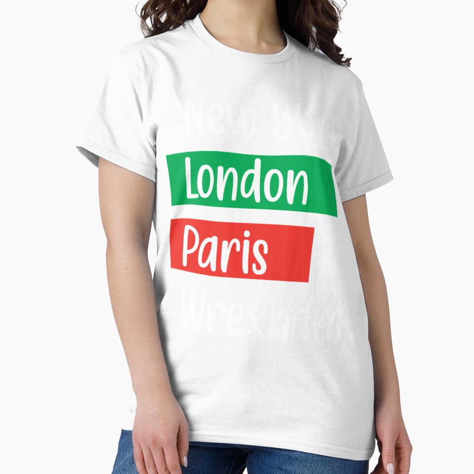 New York London Paris Wrexham - Wales Football Gift (1) by MimounArt