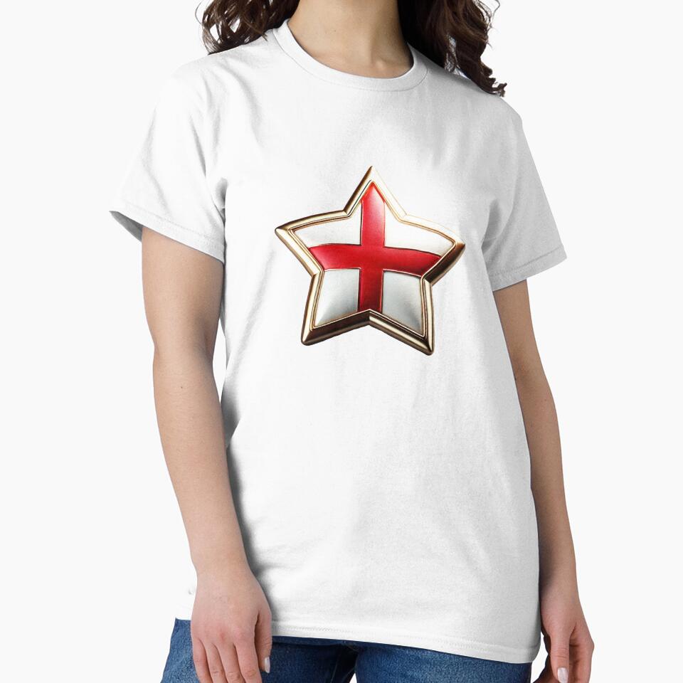 England Pride - Shiny St. George's Cross Star Design by Highlandkings
