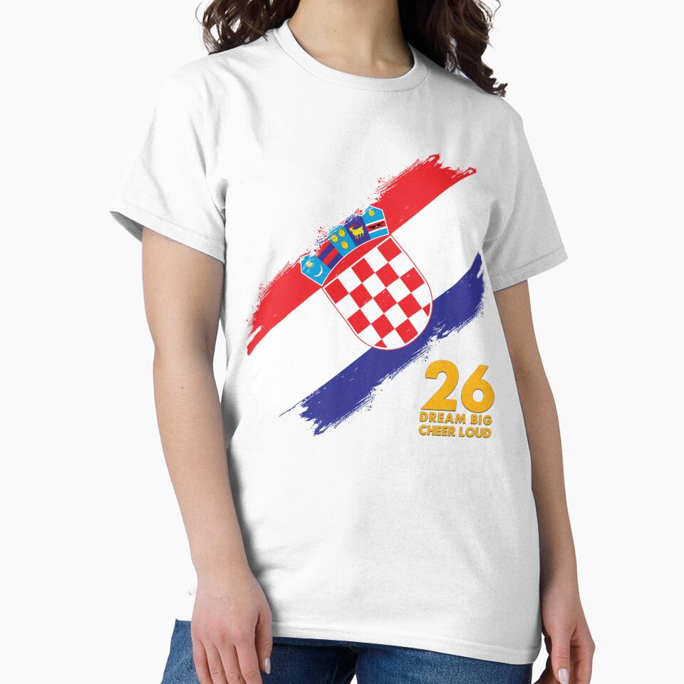Croatia Football 2026 Dream Big Cheer Loud by BananaPrint