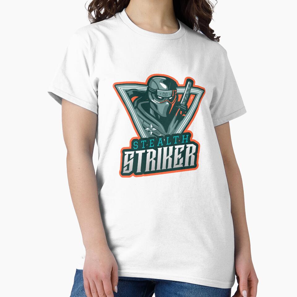 Stealth Striker Soccer Ninja Novelty Design T-Shirt by kashthreads