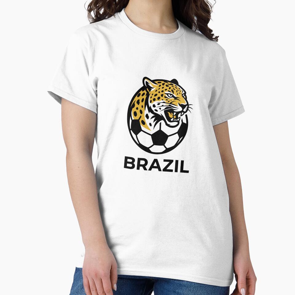 Aesthetic Brazil Soccer Jaguar Golden Athletic Decal by Mr-wow