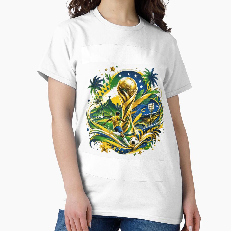 Brazilian Football Spirit – Premium Tropical Soccer Art | Green Gold Champion Vibes by Fashion-Kings0
