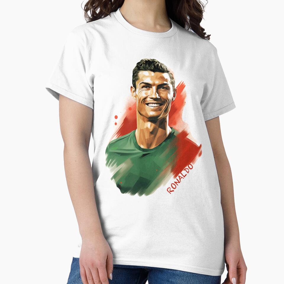 Portrait Smiling soccer player Cristiano Ronaldo by Carinaprint