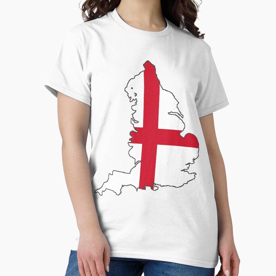 Outline of England Overlaid With the St. George’s Cross by taiche