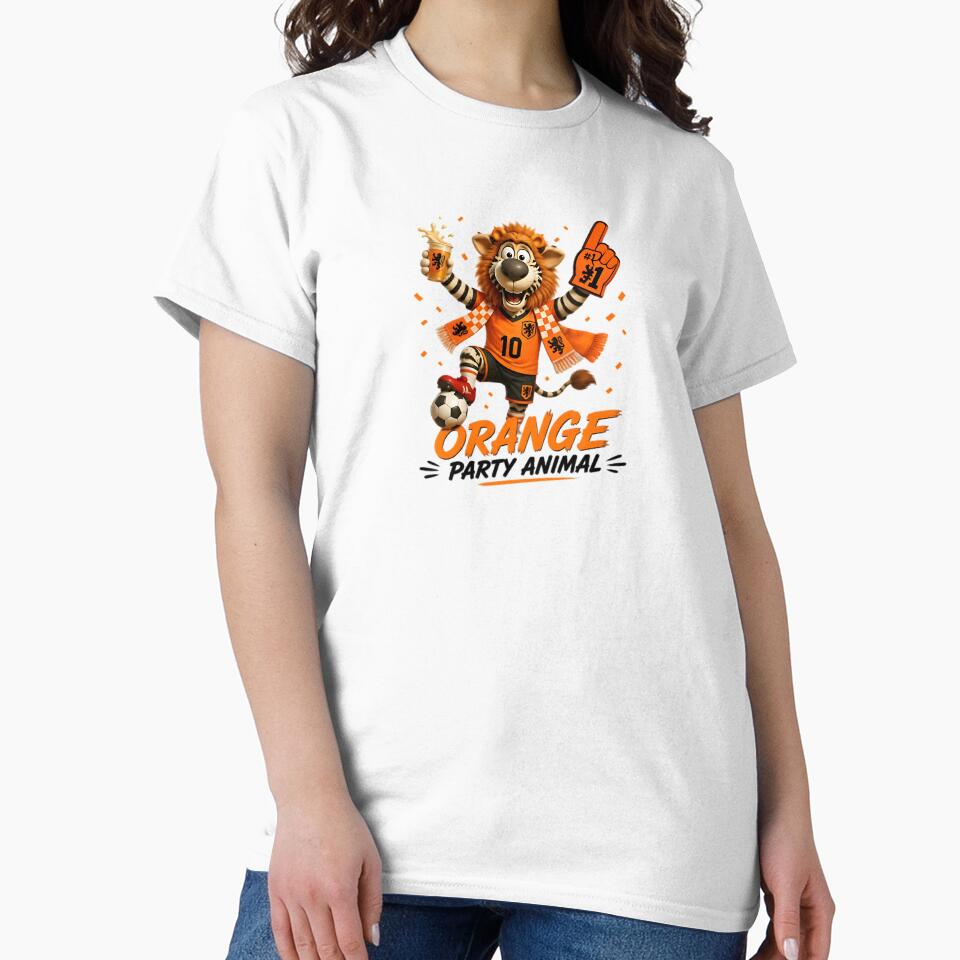 Orange Party Animal Netherlands Soccer Fan by WabiSabiSjak
