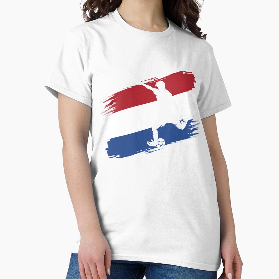 Netherlands Flag Football Soccer Fan Jersey by xtocky
