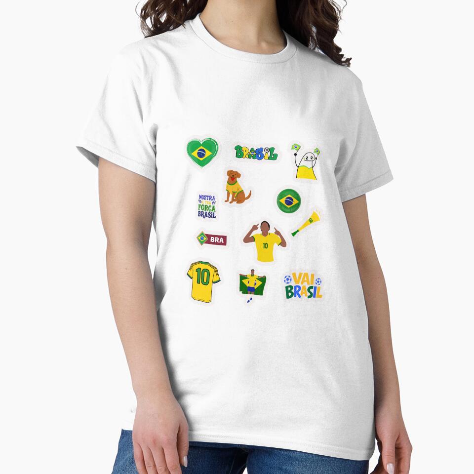 Brasil Soccer Fan Support Sticker Sheet by KAWAII STUDIO NB