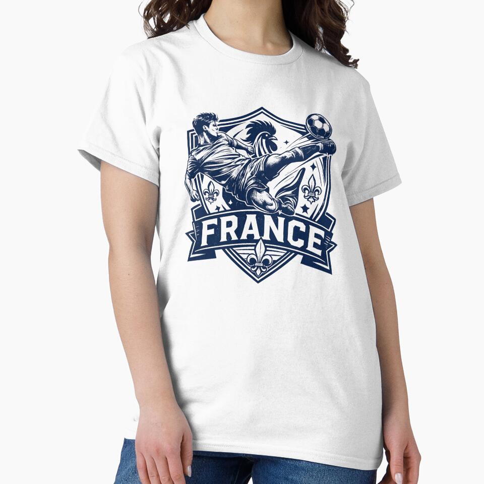 France Soccer Rooster Crest Shirt, Vintage French Football Graphic Tee, Distressed France Pride Design, Soccer Fan Gift by JonelCrafts