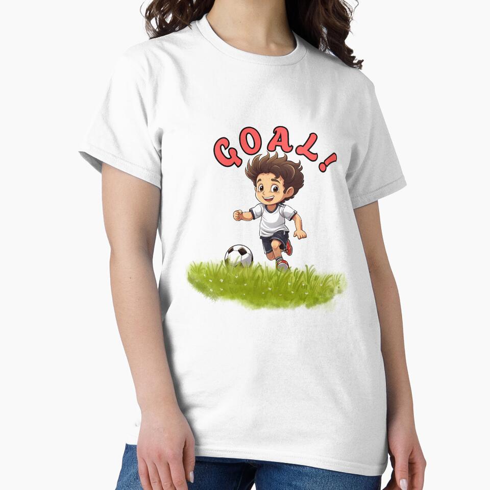 GOAL! Cute Soccer Kid Cartoon – Fun Football Design by LoudVictory