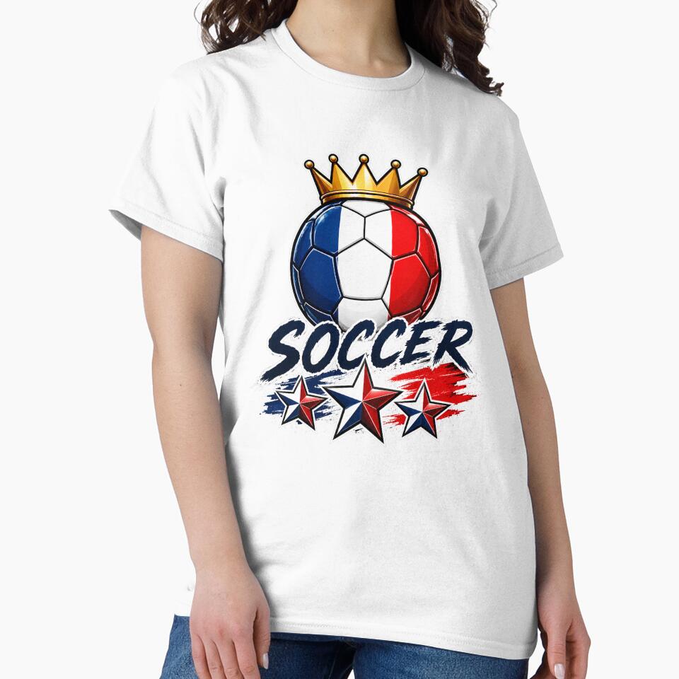 France Flag Crowned Soccer Ball by QuiteOrbit