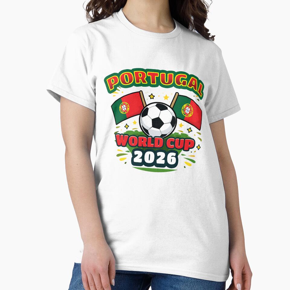 Portugal World Cup 2026 Shield – Minimal Football T-Shirt Design by Ramkumar2025