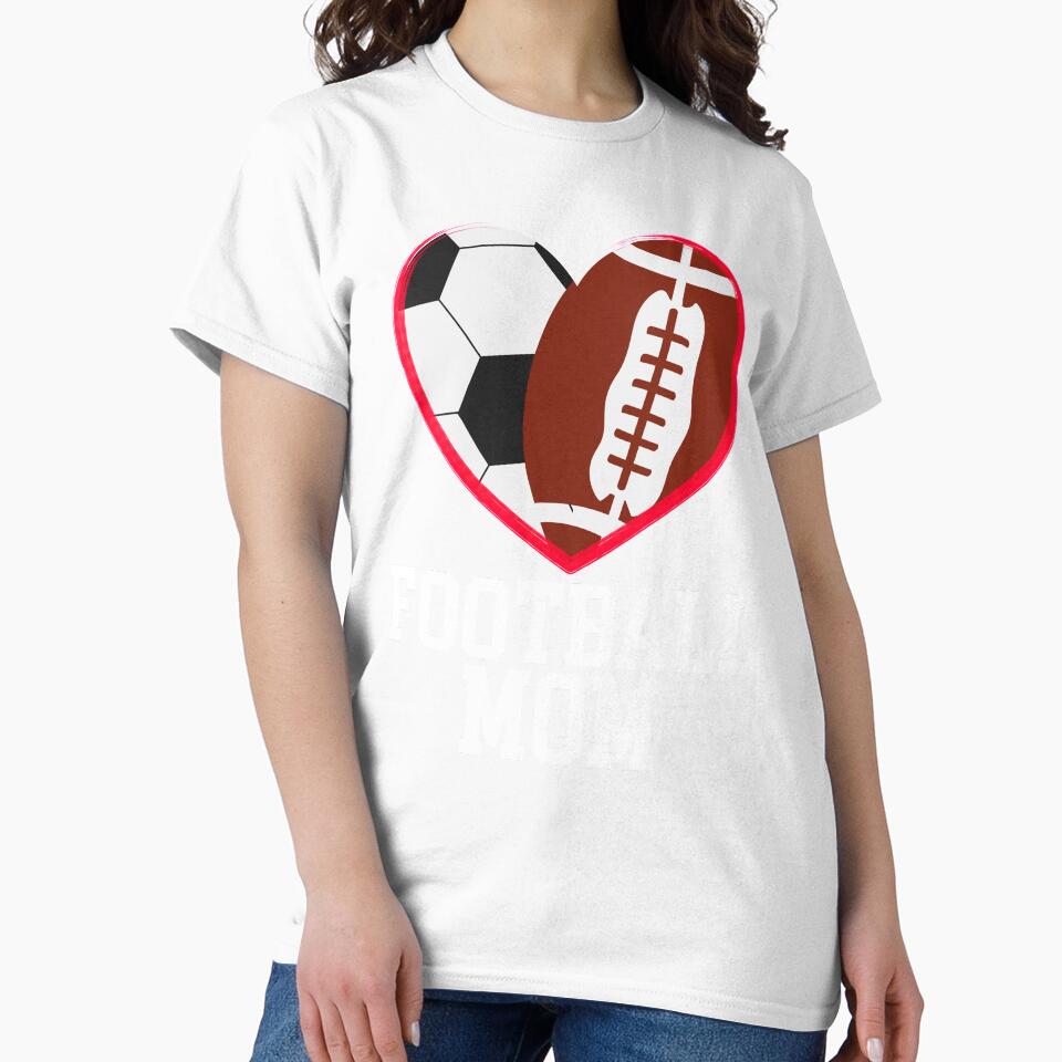 Soccer Mom Football Baller Heart Shape by Drathaar