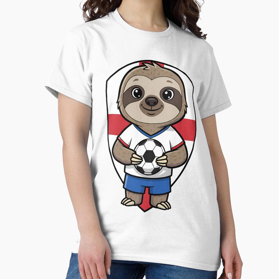 England Sloth Football Soccer Fan by k3rstman1