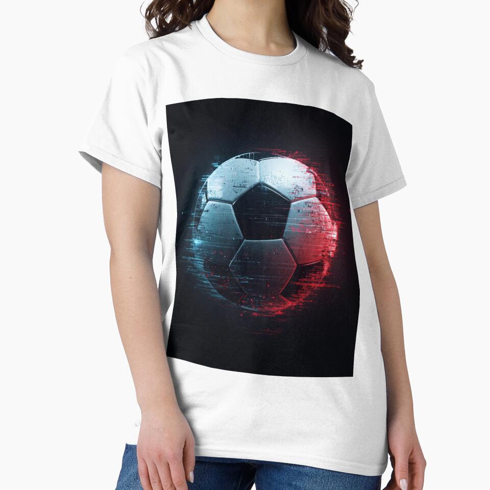 Glitch Soccer Energy – Cyber Football Design by Pigmentra