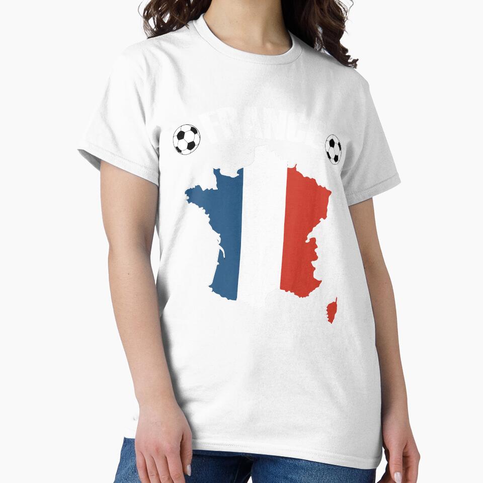 France Football Map - French Flag Soccer by TravelScientist