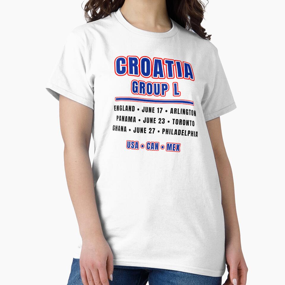Croatia Football Fixtures T-Shirt – Group L Schedule Shirt by The Hairy Melon