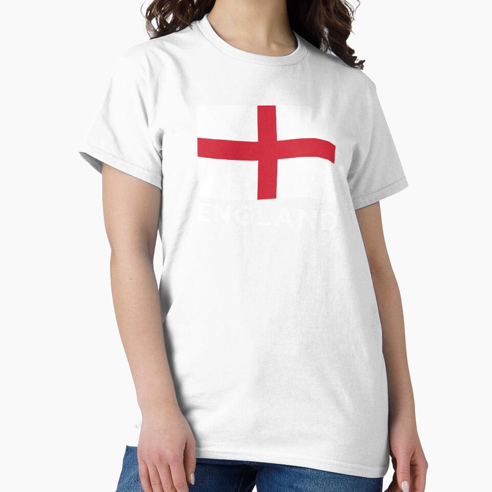 England Wave Flag (Text Under on Black) by STUDIO-72
