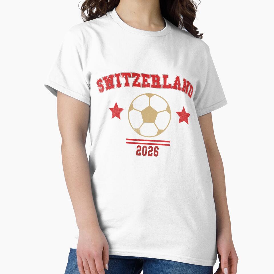 Switzerland — Vintage Soccer Tee by C & T ArtLab