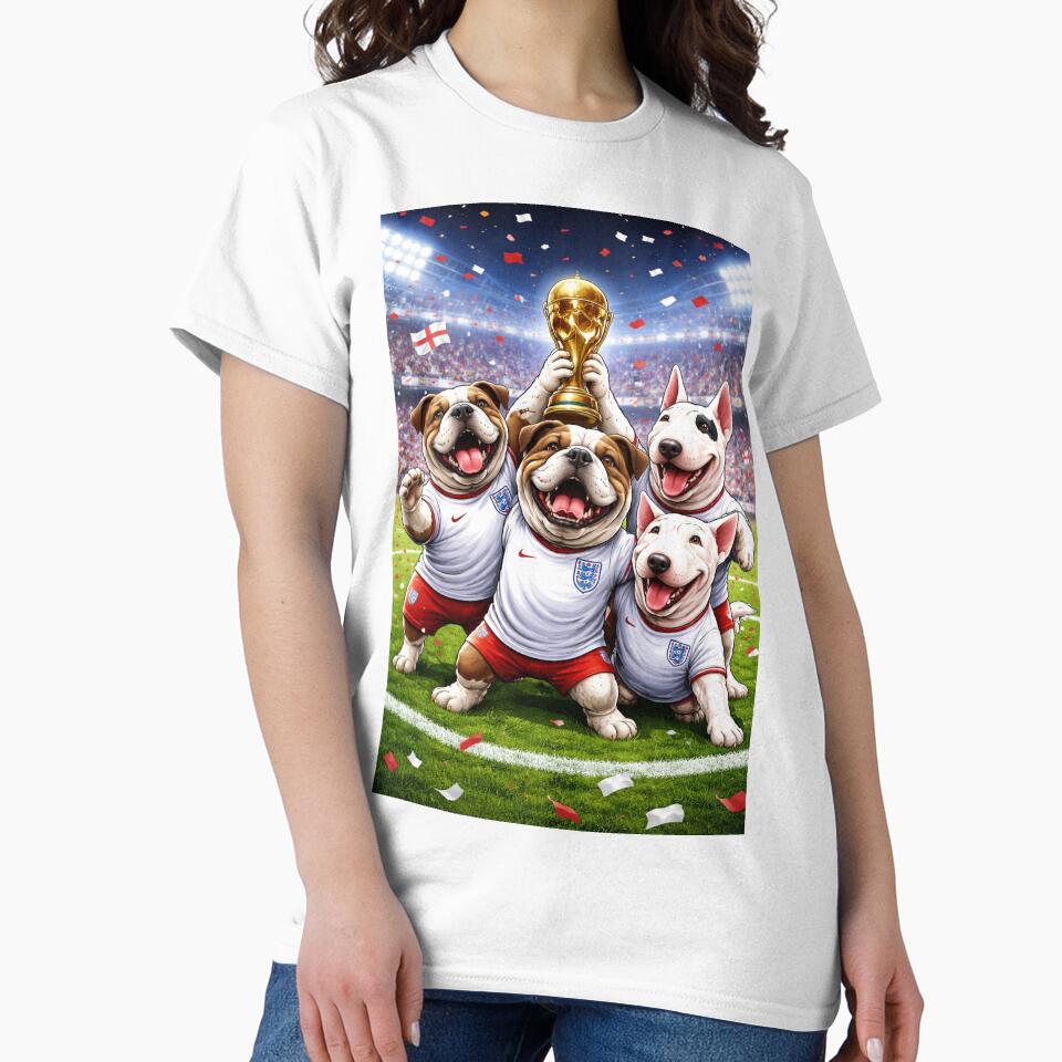England Football Dogs – Bulldogs & Bull Terriers World Cup Celebration Design by GarnerSupplyCo